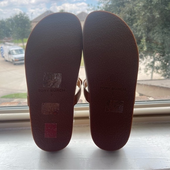 Tory Burch Miller Cloud Shearling Leather Sandal Caramel Corn,size7 ,BNIB, $268 - Picture 4 of 9